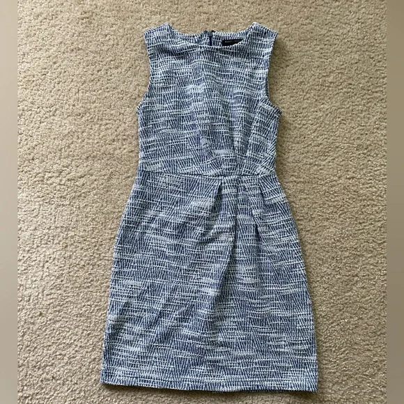 slim fit dress slacks The Sleeveless Ashton Dress in Blue Scales M
